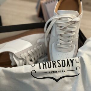 Thursday Boot Company White and Tan Sneakers